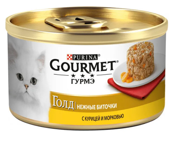 Purina Gourmet GOLD nezhny`e bitochki s kuriczej i morkov`yu